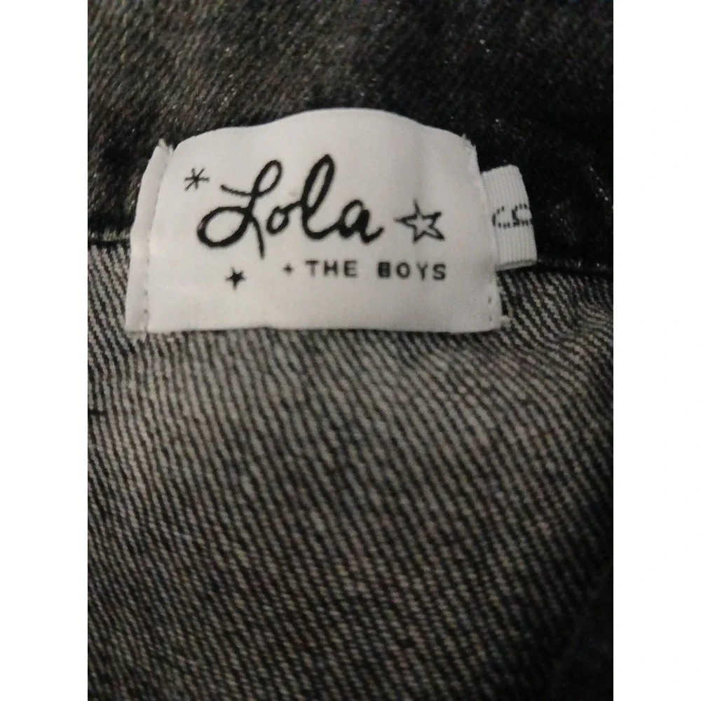Lola + The Boys Kids Interstellar Patched Denim Jacket Sz 6 Astronauts Space